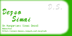 dezso simai business card